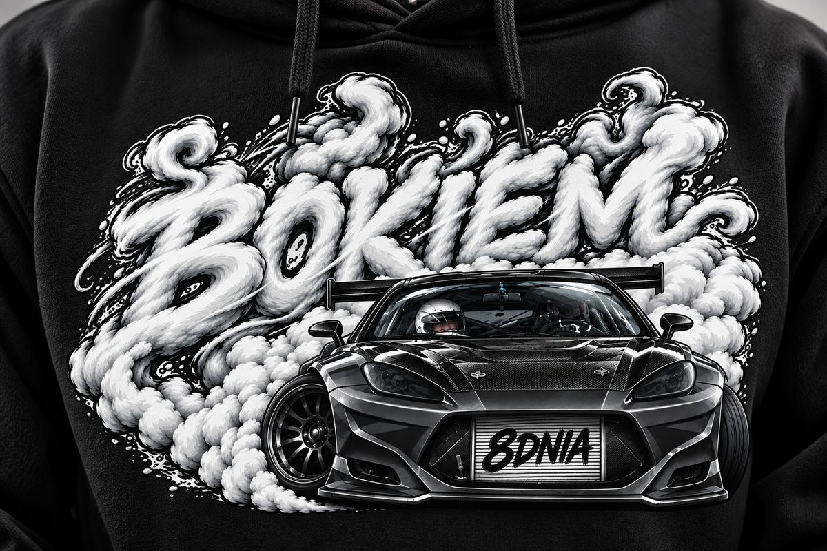 czarna bluza bokiem