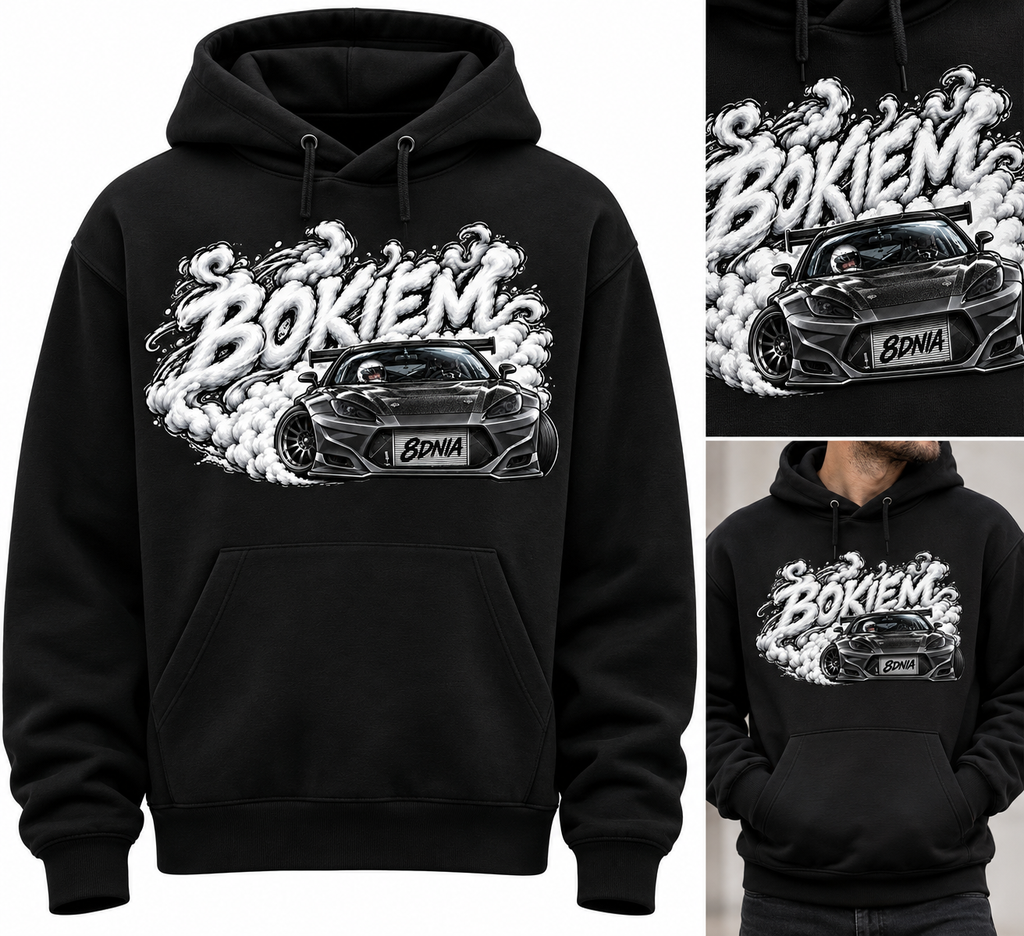 czarna bluza bokiem